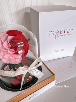 New Midi Everlasting Rose - Red and Pink - Forever Fleurs